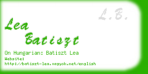 lea batiszt business card